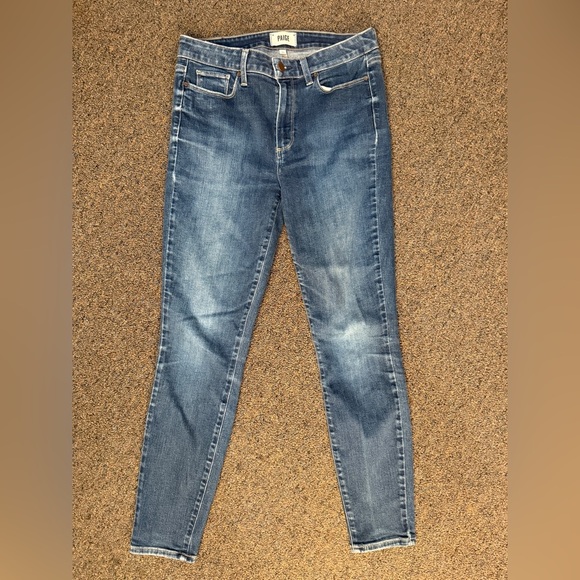 Paige Jeans Womens 30 Hoxton Ankle Medium Wash Hi-Rise Skinny - Picture 1 of 9